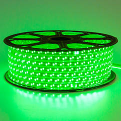 Led стрічка 220В зелена smd2835 120LED/m 12 W IP65, 1 м