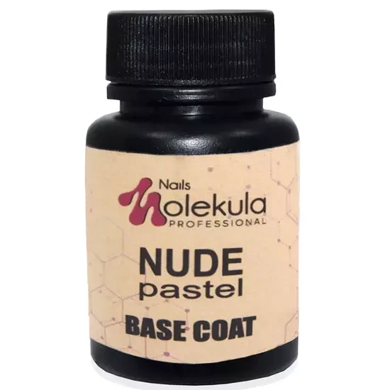 База камуфліруюча Nils Molekula Base Coat Rubbber Nude Pastel 30 мл, фото 1