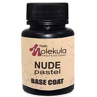 База камуфліруюча Nils Molekula Base Coat Rubbber Nude Pastel 30 мл