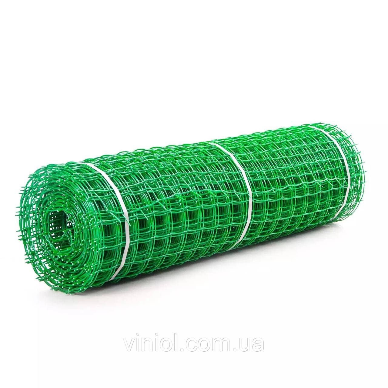 Сітка пластикова декоративна зелена 50*50/1*20, фото 1