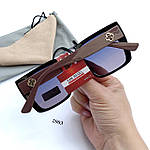 Сонцезахисні окуляри з коричневими дужками, фото 2