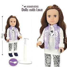 Лялька "Модниця" Dolls with Love (45см, живі очі, подарункова упаковка) A 663 B