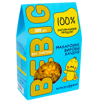Макарони кукурудзяні без глютену "Каченя", Bebig, 300 г