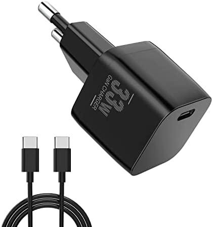 FEOYA Зарядний пристрій USB C, 33 Вт, блок живлення USB C, швидка технологія GaN II, PD3.0 Кабель USB C 2 м