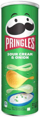 Чипсы со сметаной и луком Pringles Sour cream@onion 165 г - фото 2 - id-p1648016342