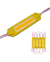 Светодиодный модуль COB 12V 70мм*20мм*3мм Жёлтый с рассеивателем