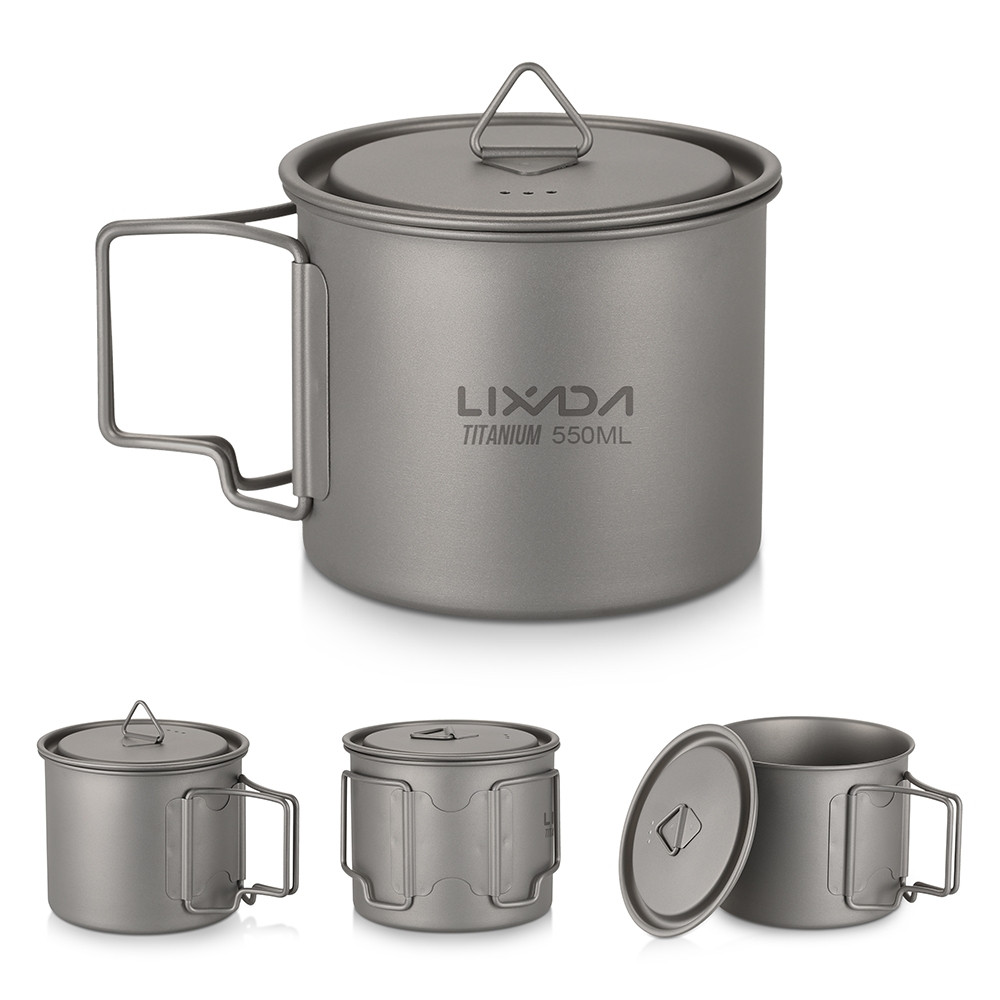 Титановий кухоль Lixada 550ml. Чашка з титану.