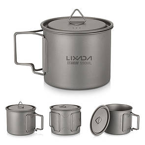 Титановий кухоль Lixada 550ml. Чашка з титану.