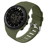 Армійський електронний водонепроникний годинник Sanda з каучуковим ремінцем із секундоміром, фото 4