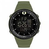Армійський електронний водонепроникний годинник Sanda з каучуковим ремінцем із секундоміром, фото 2