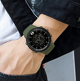 Армійський електронний водонепроникний годинник Sanda з каучуковим ремінцем із секундоміром, фото 5