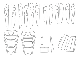 Комплект викрійок для салону MERCEDES-BENZ C-CLASS 2015