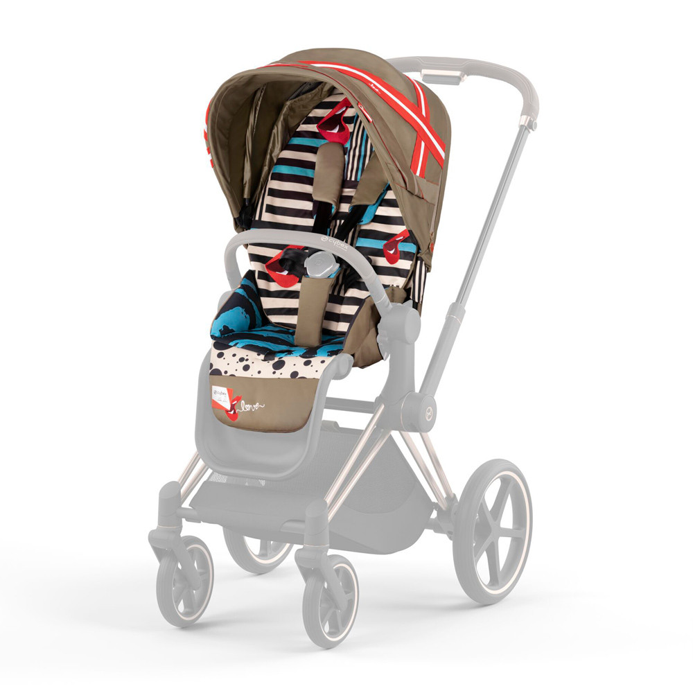 Чохол тканинний для прогулянкового блоку Cybex Priam KK One Love multicolor