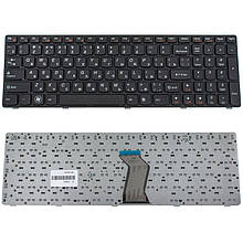 Клавіатура для ноутбука LENOVO (B570, B575, B580, B590, V570, V575, V580, Z570, Z575) rus, black, black frame