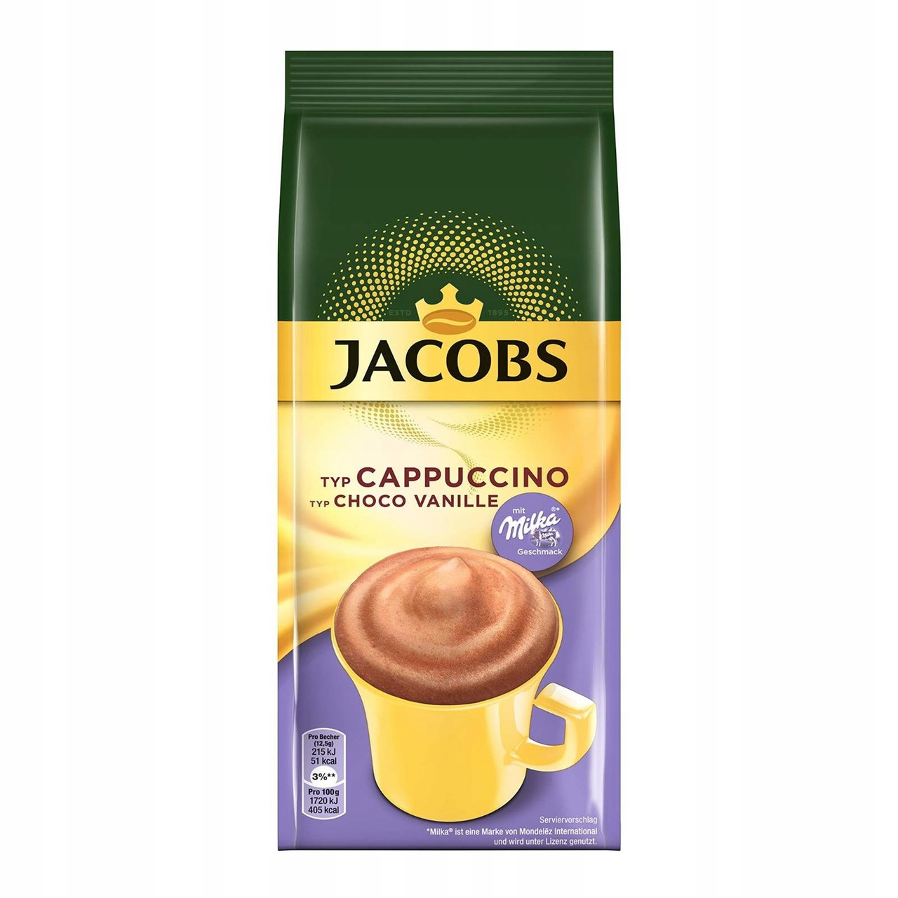 Капучино Jacobs Cappuccino Choco с шоколадом "Milka" 500 гр ᐉ купить в ...