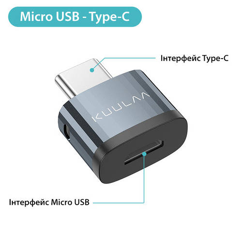Адаптер OTG OTG Micro USB Female To Type-C Male переходник для ...