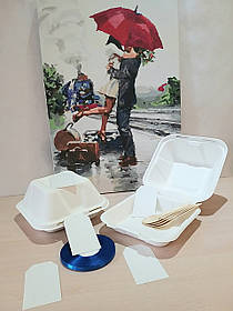 Коробка для Бенто торта/паковання 5 шт Синя