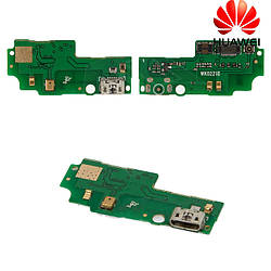 Шлейф для Huawei Honor 3X (G750-U10), роз'єм заряджання, з компонентами, оригінал