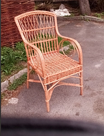 Кресло плетеное из лозы для дома, сада, кафе