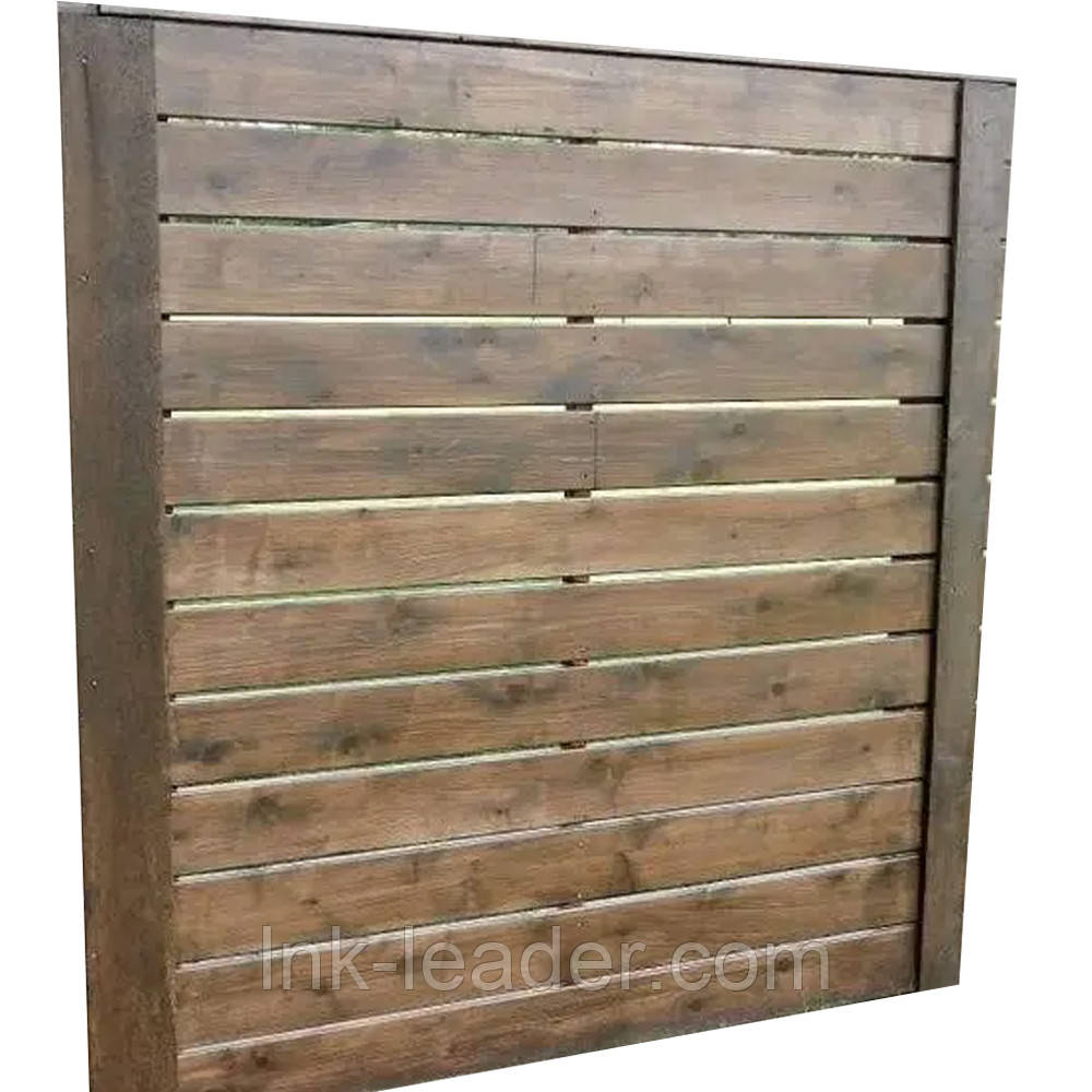 Купить Деревянный забор "Штакетник горизонтальный" 2000х2000 мм в ...