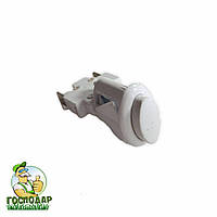 Кнопка з фіксацією двуконтактная для освітлення духовки, гриля газової плити Gefest овальна біла