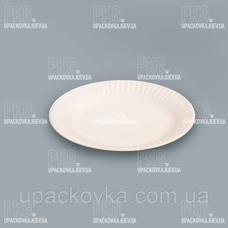 Тарілка паперова КРАФТ d=180 мм., 50 шт/уп., 18 уп/ящ.