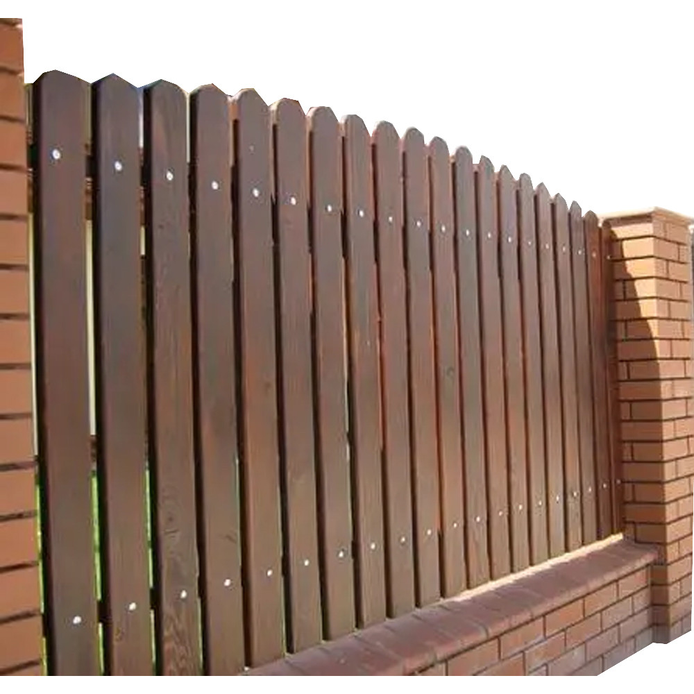 Деревянный забор "Штакетник вертикальный" 3000*1700 мм с заокругленным верхом с фазкой - фото 1 - id-p675003523