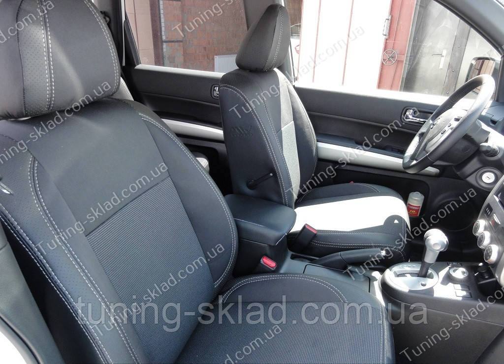 Чохли на сидіння Ніссан Х-Трейл T31 (чохли з екошкіри Nissan X-Trail T31 стиль Premium), фото 1