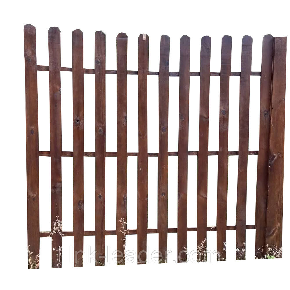 Дерев'яний паркан "Штахетник вертикальний" 2000*1800 мм, фото 1