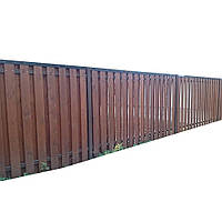 Деревянный забор "Шахматка вертикальная" 3000*1700 мм
