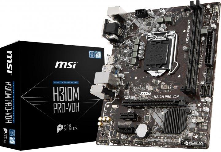 Материнская Плата MSI H310M PRO-VDH — Купить Недорого на Bigl.ua ...