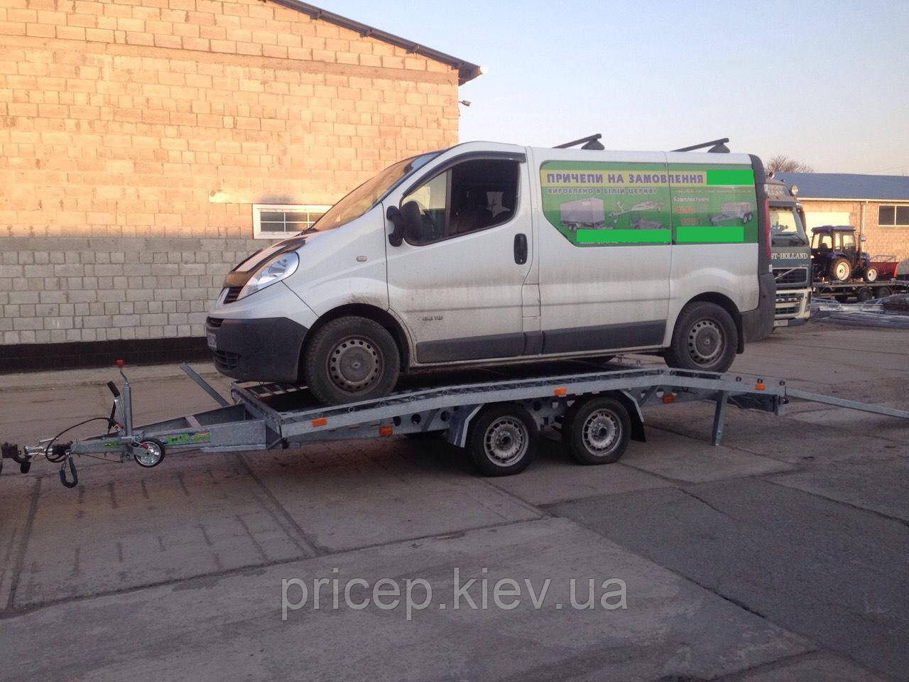 Причіп для перевезення мікроавтобуса. С-подібна рама!