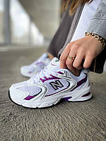 Жіночі кросівки Нью Беленс 530. Кроси модні жіночі New Balance 530 White/Purple., фото 7