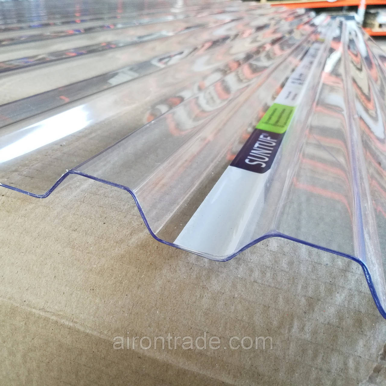 Лист профільованого полікарбонату Suntuf Greca76 1,2 мм Прозорий шифер 1260x6000 мм