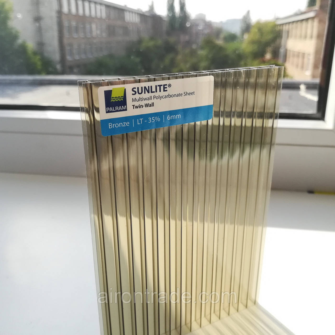 Полікарбонат сотовий SUNLITE 6 мм Бронза 2100x12000 мм