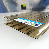 Полікарбонат сотовий 2-камерний SUNLITE 16 мм 3-стінний Бронза 2100x12000 мм