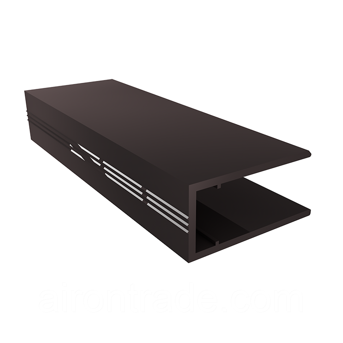 Профіль алюмінієвий торцевий АПТ-8 мм, RAL-8017 (4,2 м)