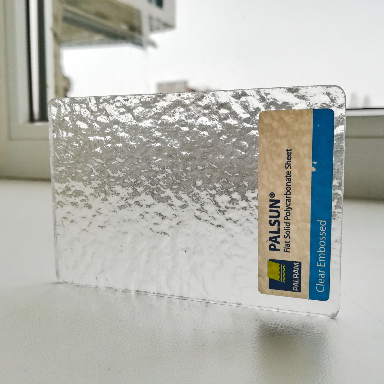 Монолітний полікарбонат PALSUN Embossed 3 мм Прозорий колотий лід 2050x3050 мм, фото 1