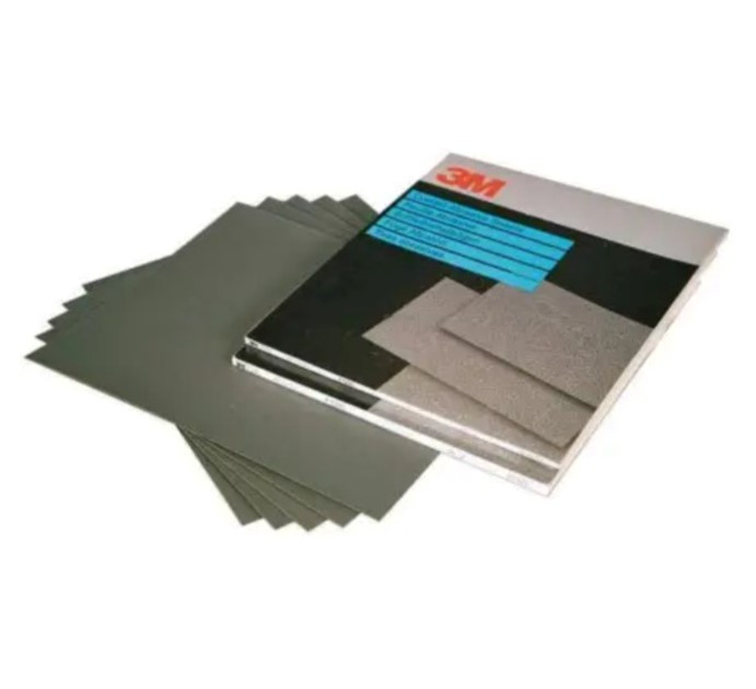 Водостійкий шліфувальний лист 734, 230*280 мм, зерно Р800-P1200, ЗМ (США)