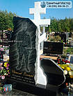Сучасний надгробний пам'ятник з граніту та мармуру воїна АТО № 102, фото 8