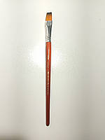 Пензлик для фарби плоский "Нейлон" №9, 1шт / Neo Line / пензлик для малювання / 2309