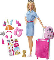 Игровой набор кукла Барби Путешественница Barbie Doll and Travel Set FWV25