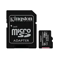 Карта пам&apos;яті MicroSDXC 256GB UHS-I/U3 Class 10 Kingston Canvas Select Plus R100/W85MB/s + SD-адаптер (SDCS2/256GB)