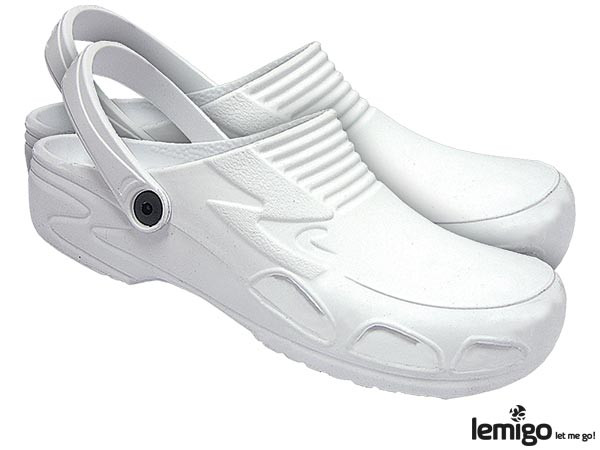 Крокси білі для лабораторій Lemigo Польща BLHERO W, фото 1