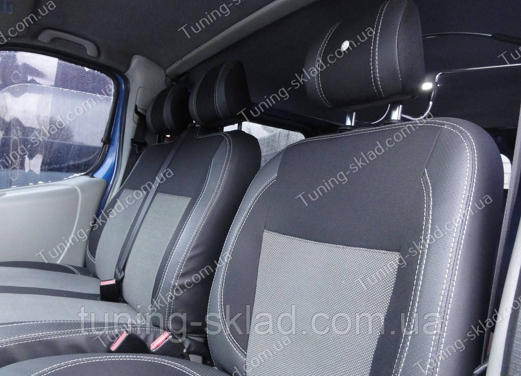 Чохли на сидіння Опель Віваро (чохли з екошкіри Opel Vivaro стиль Premium), фото 1