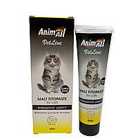 AnimAll VetLine MALT АнимАлл ВетЛайн фитопаста для вывода шерсти для кошек и котов, 100 мл.