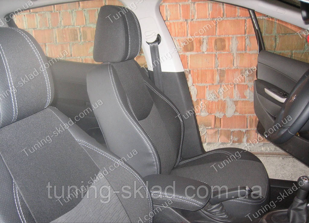 Чохли на сидіння Пежо 308 (чохли з екошкіри Peugeot 308 стиль Premium), фото 1