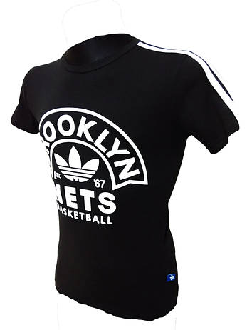 Чоловіча турецька футболка Brooklyn чорна, фото 4