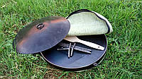 Сковорода из диска бороны 40 см с крышкой и чехлом в комплекте,Мангал сковорода походная дв