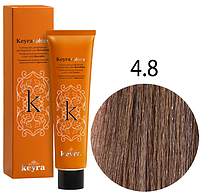 KEYRA Профессиональная краска для волос Keyracolors 4.8 шатен шоколадный, 100 мл